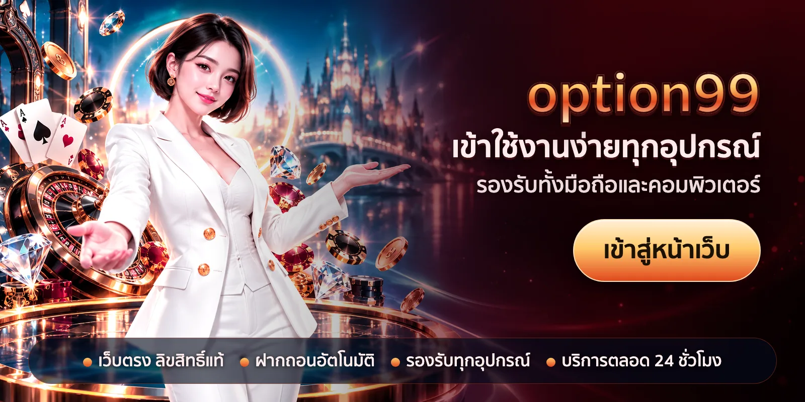 ภาพหัวเรื่องของ option99 ชุดที่ 1 — เข้าใช้งานง่ายทุกอุปกรณ์